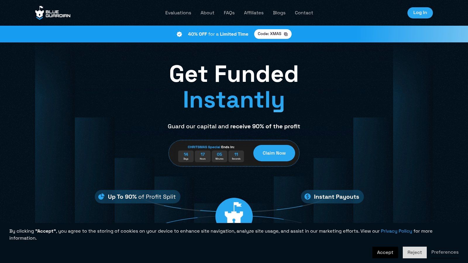 Blue Guardian funding website