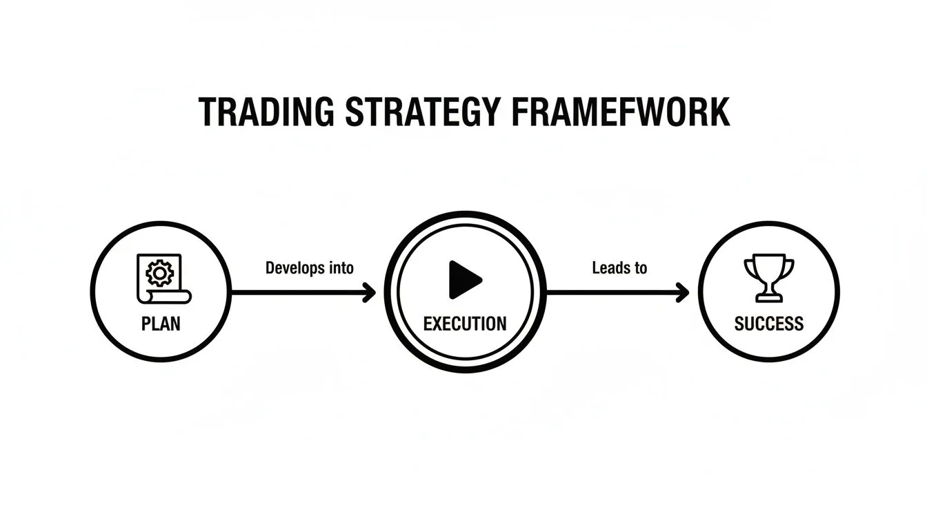 A diagram illustrating the trading strategy framework: Plan develops into Execution, which leads to Success.